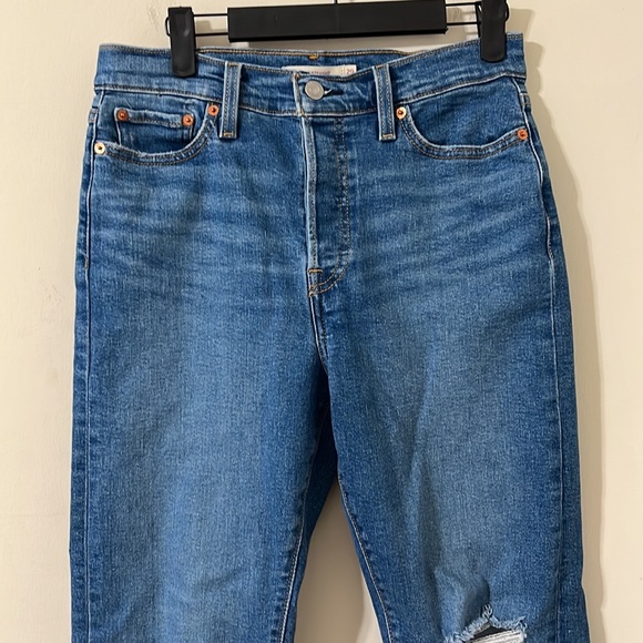 Levi’s Wedgie Straight High Rise Medium Wash Denim Jeans Size 29 - Picture 3 of 11